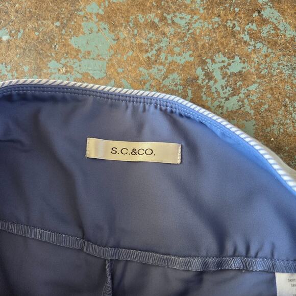 Swing Control Women's Golf Skirt Skort Size S Blue White Pin Stripe Pickleball - Picture 3 of 7